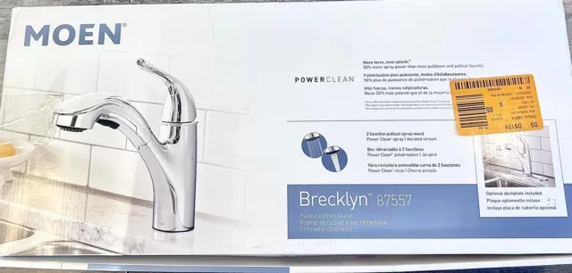 Moen 87557 Brecklyn Pull-Out Sprayer Kitchen Faucet - Chrome