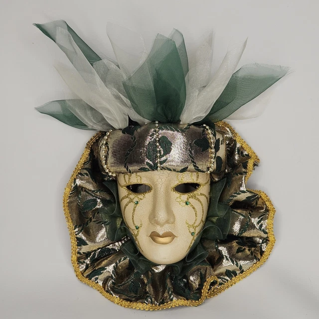 Masque Vénitien Suspendre - Porcelaine Et Tissu - ART DECO