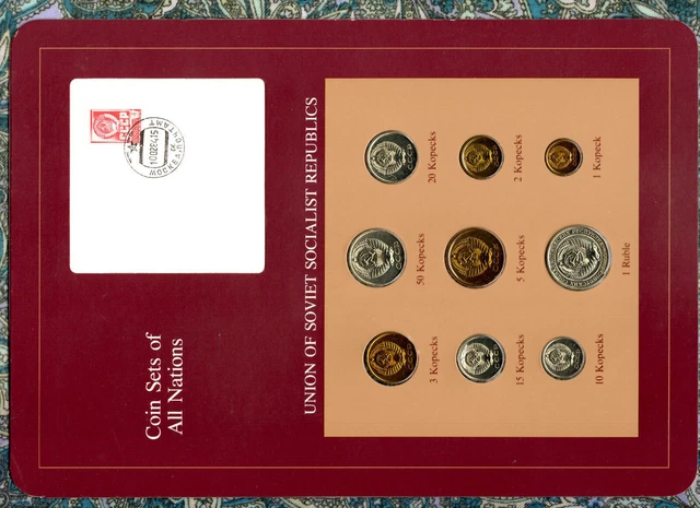 Coin Sets of All Nations USSR Russia 1976-1979 50,20,3 Kopeck 1976 UNC