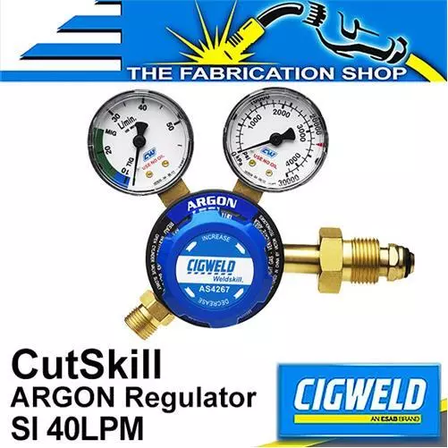 Cigweld Twin Gauge Argon Gas Regulator Welding Cutskill - Side Entry 201019