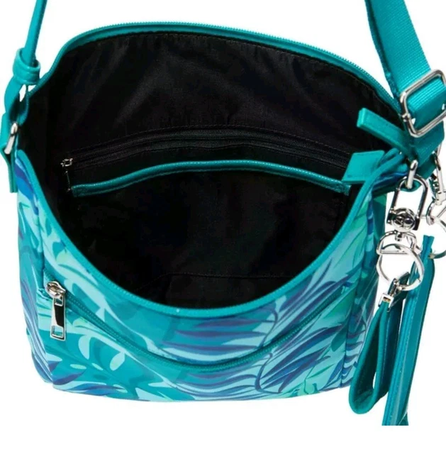 Samantha Brown To-Go Zip-Front Crossbody Palm Leaf NWT 3