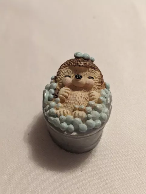 Mini Hedgehog In Bath Ornament