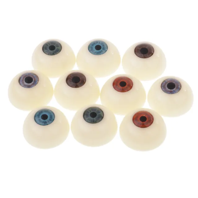 10pcs 30mm Plastic Hemisphere Eyes Eyeballs Accs for Doll Mask DIY Supplies