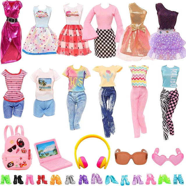 Miunana 30 Accessori per 11.5 Pollici 28 - 30 cm Bambola: 5 Vestiti + 5 Abiti +