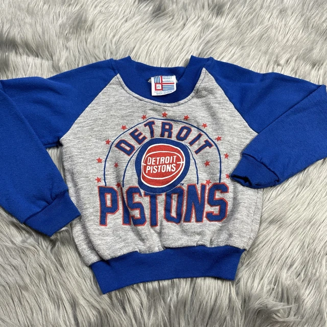 Vintage Baby Toddler NBA Detroit Pistons Sweater Blue Gray