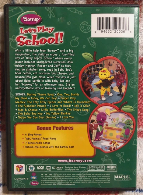 BARNEY: LET'S PLAY SCHOOL! [1999] {Learning is Fun} | DVD, Very Good ...