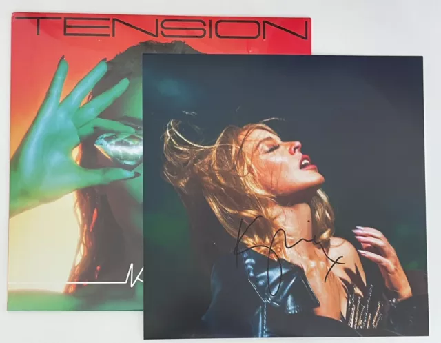 Kylie Minogue - Tension Black Vinyl LP - Exclusive Hand Signed Art Print