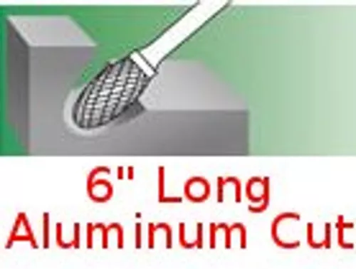 SE-5-NF L6 Long Oval Shape Carbide Bur Aluminum Cut burr rotary file non-ferrous
