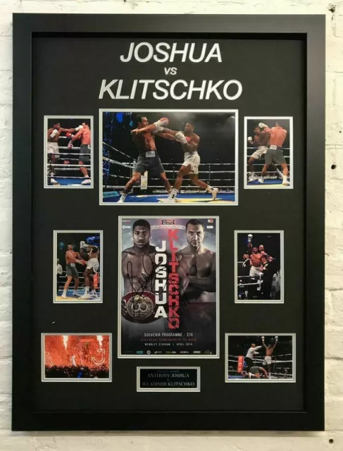 Wladimir Klitschko & Anthony Joshua Signed & FRAMED PROGRAMME AFTAL COA