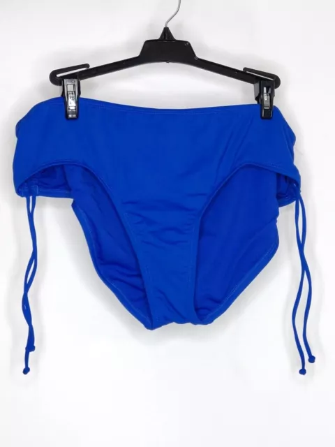 NWT Liz Claiborne Bikini Swimming Bottoms Color Blue With Tie Sides Elastic Fit