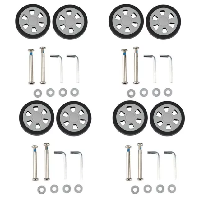 8X Luggage Accessories Wheels Aircraft Suitcase Pulley Rollers Mute Wheel6879