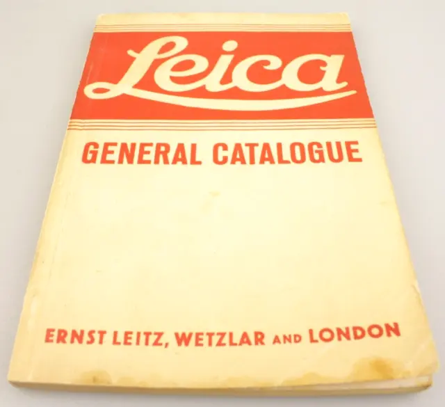 Agosto 1936 Leitz (Londra) LEICA ""CATALOGO GENERALE"" & LISTINO PREZZI Catalogo 147pp A5
