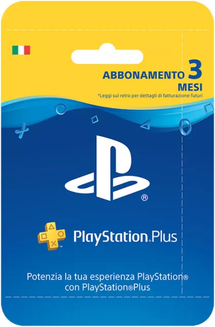 Sony Psn PLAYSTATION Plus Netzwerk Hanging Card Abo 3 Monate