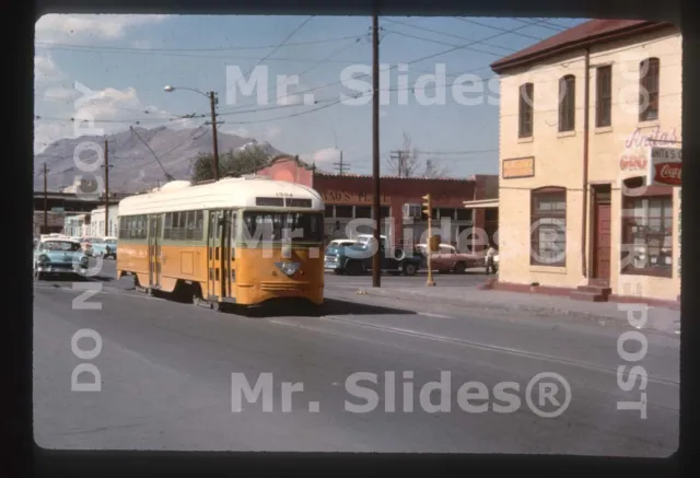 Duplicate Slide Streetcar/Tram: El Paso City Lines PCC 1504 Street Scene