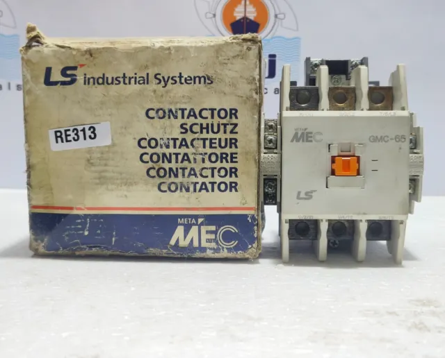 LS META MEC GMC-65 3-POLE MAGNETIC CONTACTOR 65A, 440VAC 60Hz (NEW) (FREE SHIP)