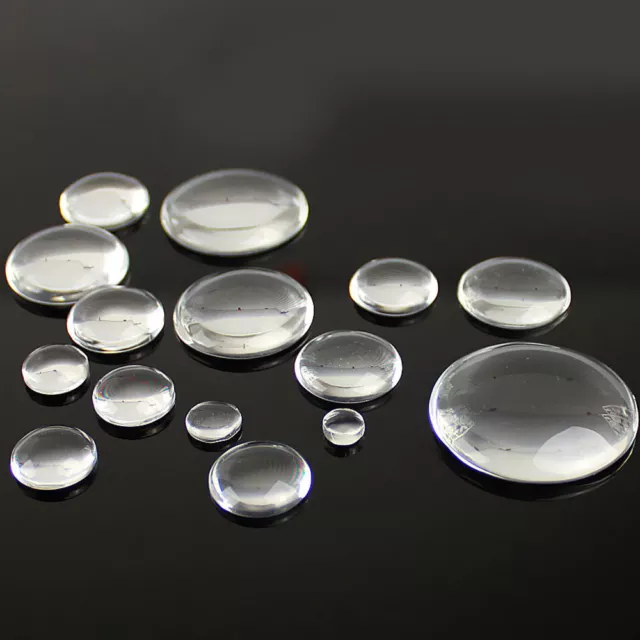 6 mm-50 mm Kristallklar Rund Cabochon Flache Rückseite Glas Kuppel Fliese Schmuckherstellung 2