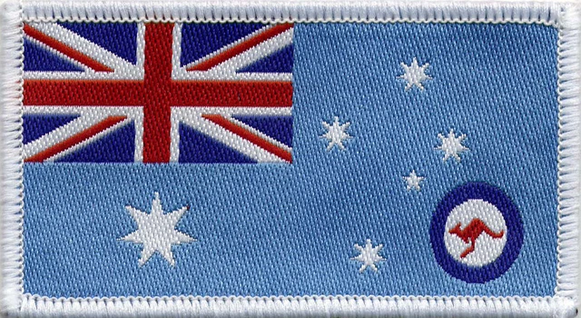 ROYAL AUSTRALIAN AIRFORCE Flag RAAF, Woven Badge Patch 8cm x 4.5cm £2. ...