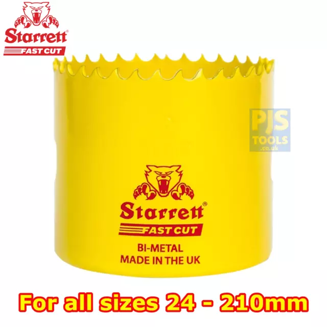 Starrett fast cut bi-metal holesaw 24mm-210mm hole saw or arbors or pilot drills