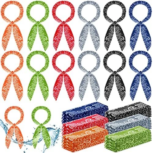48 Pcs Ice Neck Cooler Bulk Cooling Wraps Cool Scarf for Extremely Hot Weather
