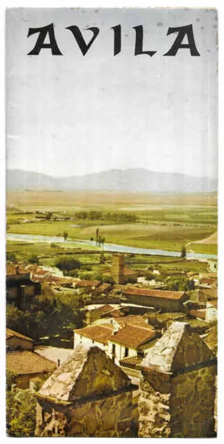 Vintage Avila Spain Travel Tourist Brochure Map 1960s