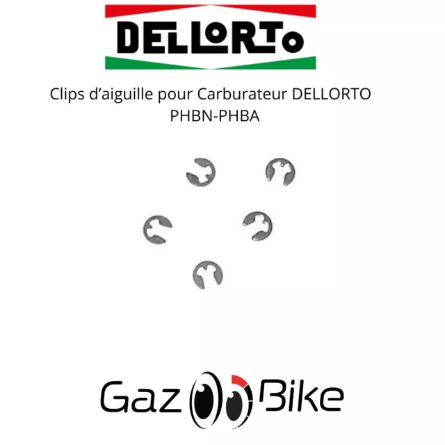 5x Clips d'Aiguille de Boisseau pour carburateur DELLORTO type PHBN/PHVA