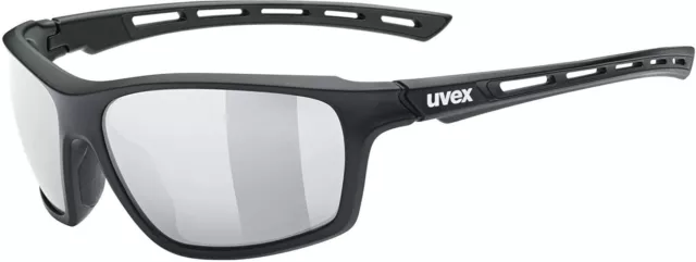 Uvex Sportstyle 229 Noir Mat Lunettes de Soleil Sport Vitre