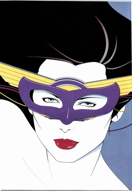 12" x 9" single print - from 1985 Patrick Nagel hardback book - Vintage q