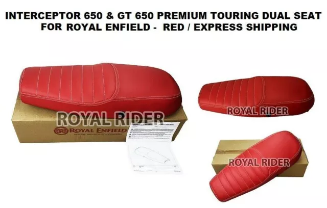 Royal Enfield Interceptor 650 & Gt 650 Premium Touring Dual Seat-Rouge