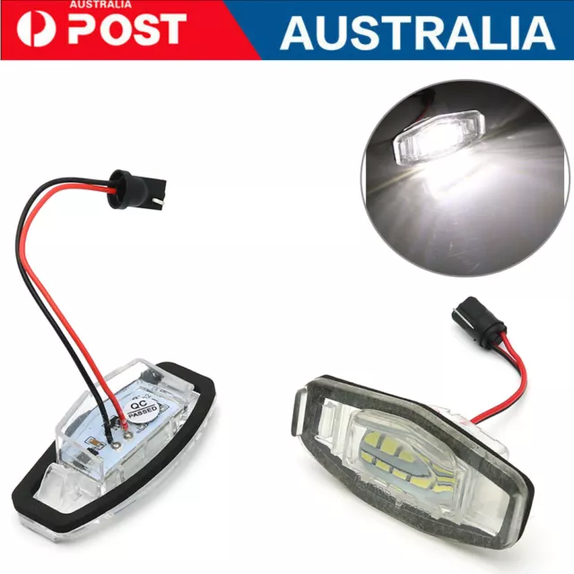 2x LED License Number Plate Light Lamps For Honda Civic Accord Pilot Odyssey