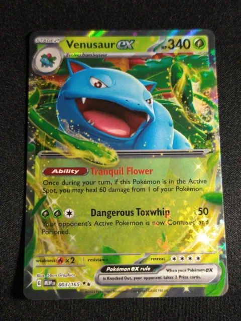 Pokemon Venusaur ex 003/165 Holo Double Rare Pokémon 151 NM