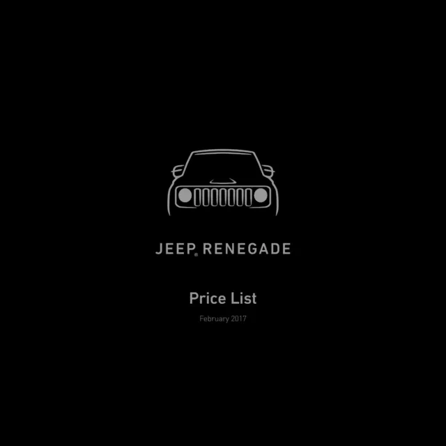Pdf Digital Car Price List Brochure: Jeep Renegade - February 2017