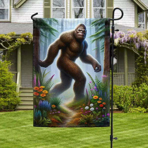 Bigfoot Sasquatch Garden Flag