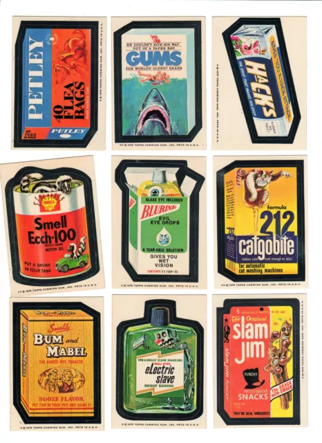 1975 Wacky Packages 15th Series 15 Complete Set with Bloodweiser Gums 30/30 NM- 2