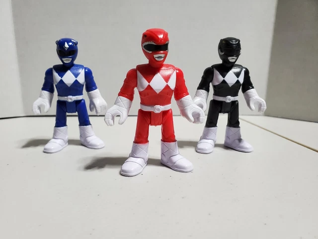 FISHER PRICE IMAGINEXT Mighty Morphin POWER RANGERS Red Blue & Black ...