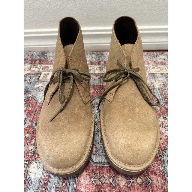 CLARKS BUSHACRE 2 Desert Boots Taupe Suede Lace Up Mens  display picture 1