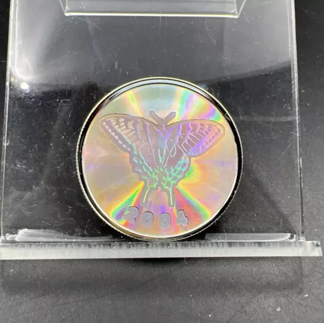 2004 50c Canada Butterfly Fifty Cents Holographic Silver Gem Proof Coin