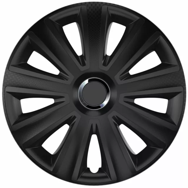 4 pcs SET 14"  WHEEL TRIMS COVERS BLACK HUB CAPS 14 INCH AVIATOR CARBON RC