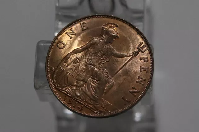 🧭 🇬🇧 Uk Gb Penny 1914 High Grade B59 #9820