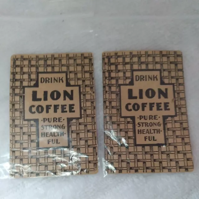 Vintage Lion Brand Coffee Trading Cards Set 2 March Woman With Umbrella Ephemera 2