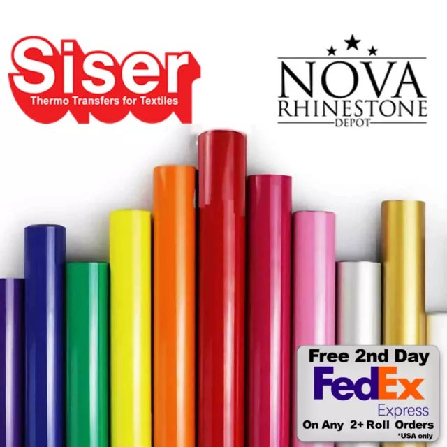 SISER EasyWeed Heat Transfer Vinyl 12" x 5ft HTV / 5 Foot Roll / Free Shipping