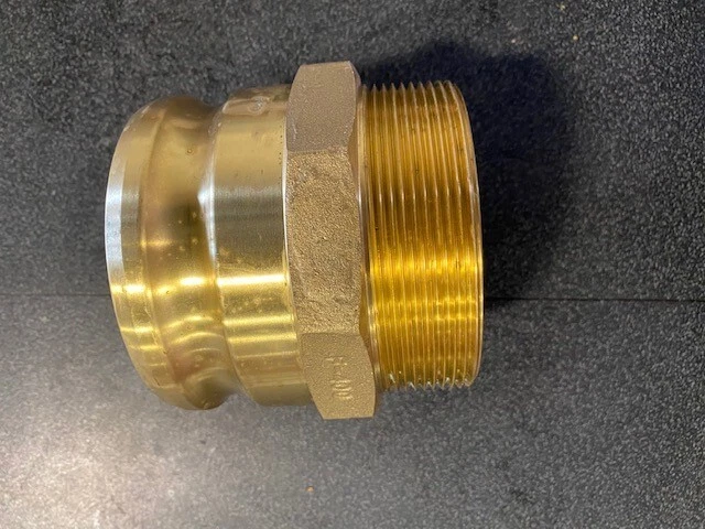 brass camlock F (adap x MP), 4"
