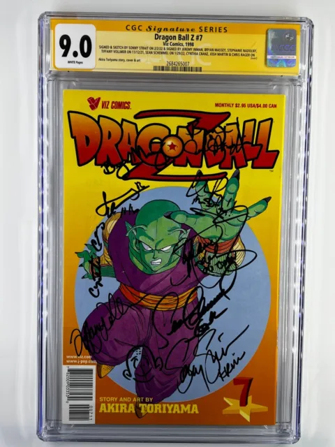 CGC 8.5 DRAGON BALL Z #V3 #7 SIGNED BY VOICE CAST SABAT, YOUNG, SCHEMMEL  +MORE!!