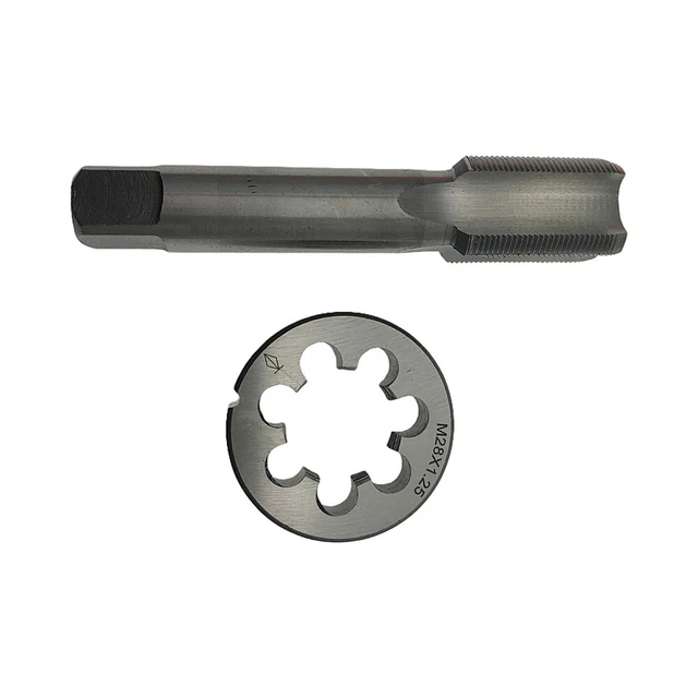 US M28 X 1.25mm Plug Tap and 1pc M28 X 1.25mm Die Threading Tool HSS FREE SHIP