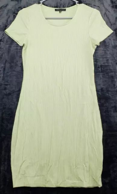 Kendall And Kylie T Shirt Dress Womens Small Green Rayon Short Sleeve Round Neck