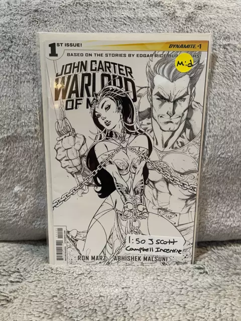 John Carter Warlord of Mars 1 1:50 J Scott Campbell Sketch Incentive Variant