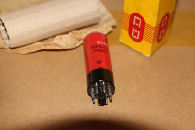 EM34 PHILIPS Radio Röhre Tube NOS MAGISCHES AUGE