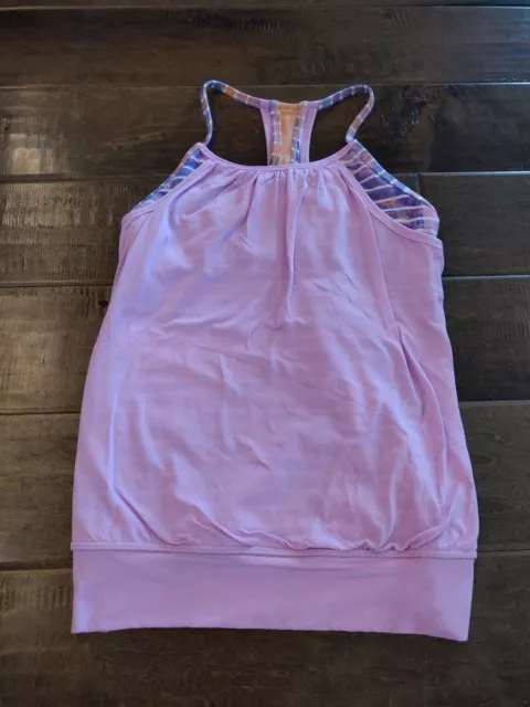 IVIVVA by LULULEMON Girls light pink purple Double Dutch tank top, 10