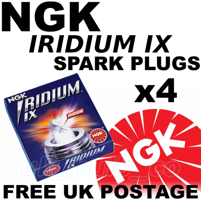 4x NGK IRIDIUM IX UPGRADE Spark Plugs HONDA PRELUDE 2.3 All Models 92 > No.6441