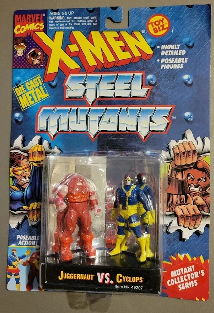 1994 Toybiz Marvel X-Men Steel Mutants Juggernaut Vs Cyclops Moc