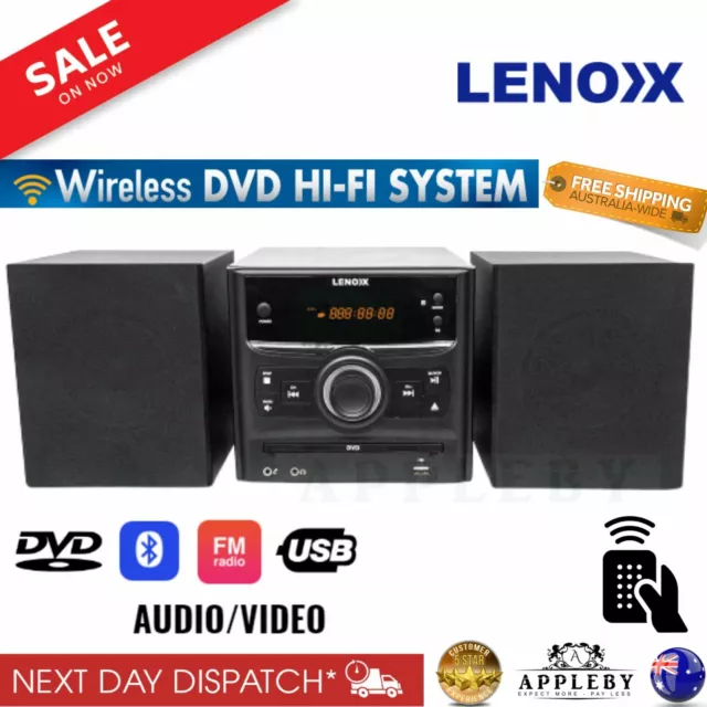 Micro Hi Fi Mini Stereo Bluetooth USB Music System FM Radio Remote CD DVD MP3